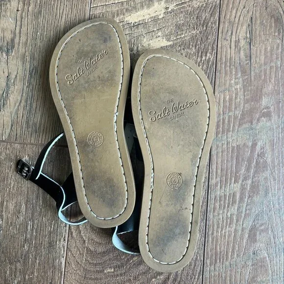 Black Original *Salt Water Sandals* | Water-Friendly | *Women's 6 / Hoy 4* | EUC - Picture 10 of 12